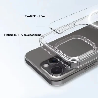 Torbica Magsafe za iPhone 16 Pro 6.3 transparent