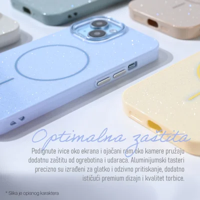 Torbica Magsafe Sparkle Dust za iPhone 17 Pro Max 6.9 zlatna