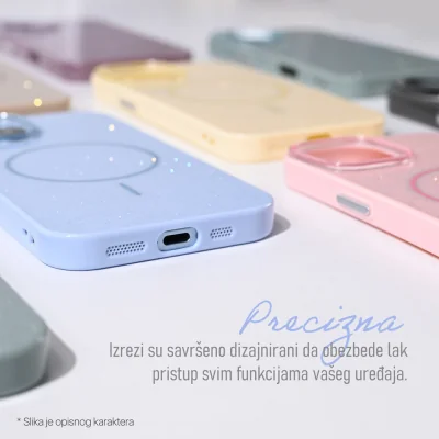 Torbica Magsafe Sparkle Dust za iPhone 17 Pro Max 6.9 zlatna