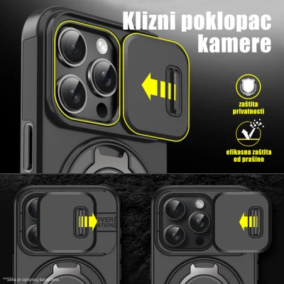 Torbica CamShield Ring stand za Samsung A576B Galaxy A57 5G crna