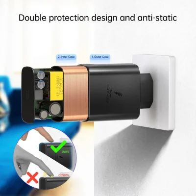 Kućni punjač PD Fast charger 45W redizajn za Samsung CE crni
