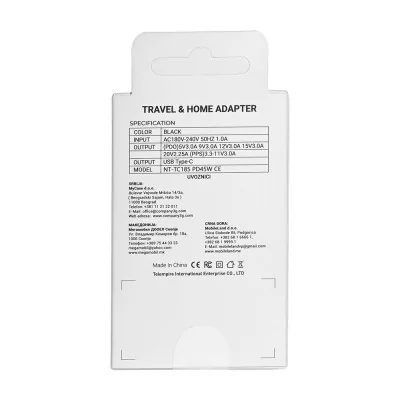 Kućni punjač PD Fast charger 45W redizajn za Samsung CE crni