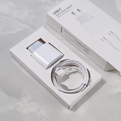 Kućni punjač PD Fast charger 35W za iPhone 15-16 sa PD Type C kablom CE beli