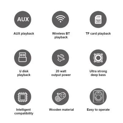 Bluetooth zvučnik Kisonli G103 crni - Retro dizajn