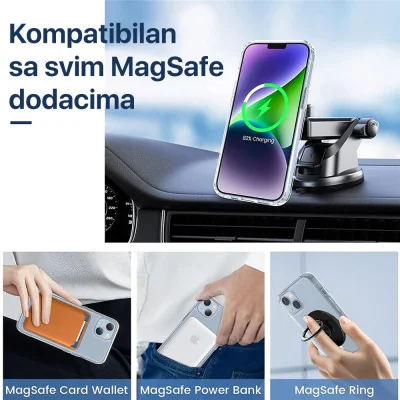 Torbica Magsafe za iPhone 15 6.1 transparent