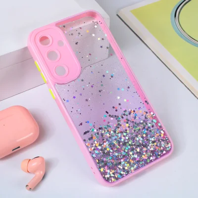 Futrola Frame Glitter za Samsung A356 Galaxy A35 5G 5G roze