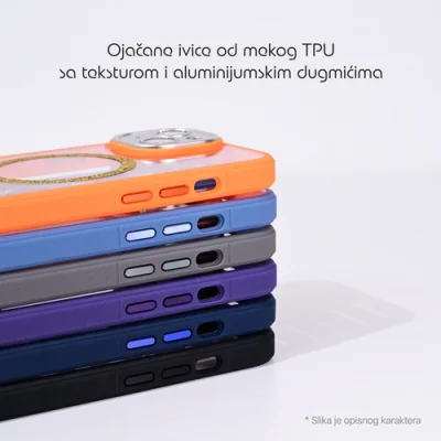 Futrola Magsafe shining za Samsung S928B Galaxy S24 Ultra crna