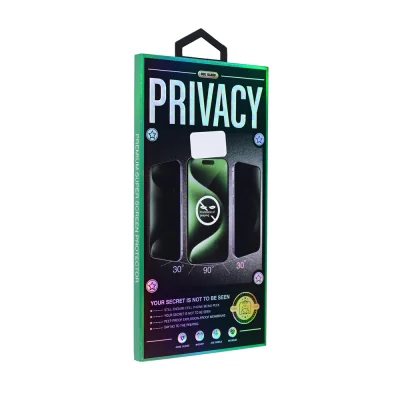 Zaštitno staklo Privacy 2.5D full glue za iPhone 16 Pro/17 6.3 crna
