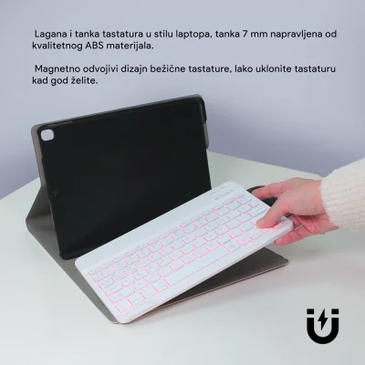 Futrola sa tastaturom i misem za iPad 10.2 2019/2020/2021 roze