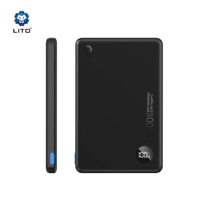 LITO Power Bank Magsafe Ultra thin sa ekranom 5000Mah CRNA