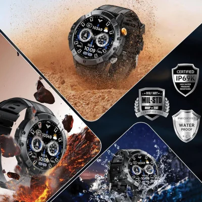 Oukitel BT15 Smart Watch /410mAh/Bluetooth Calls/SpO2,Health Monitoring/Fitness