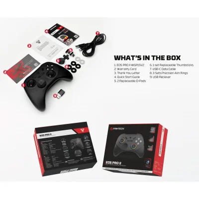 Joypad wireless Fantech WGP15V2 EOS PRO II multiplatform RGB crni