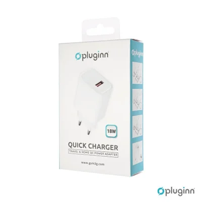 Kućni Punjač Pluginn AJ-18 QC3.0 18W beli CE