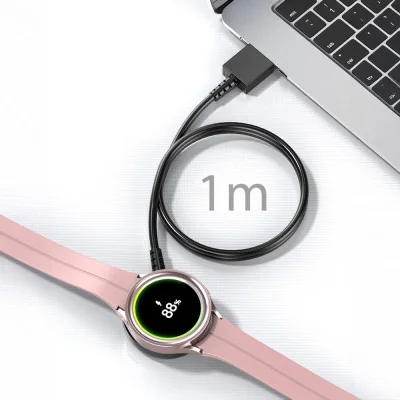 Punjač za Samsung Galaxy watch 7, 6, 5, 4, 3, Active 1, 2 Classic, FE, Ultra, USB crni