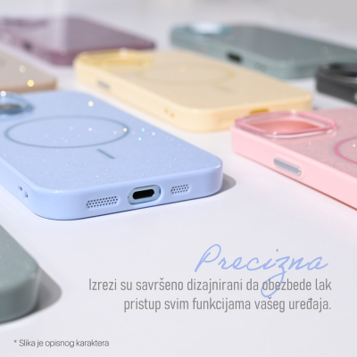 Torbica Magsafe Sparkle Dust za iPhone 17 6.3 ljubicasta