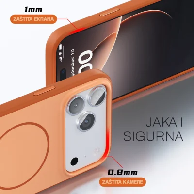 Torbica Magsafe Matte Line za iPhone 17 6.3 narandzasta