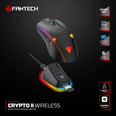 Fantech Miš Wireless Gaming WG7V2RD Crypto II Crni