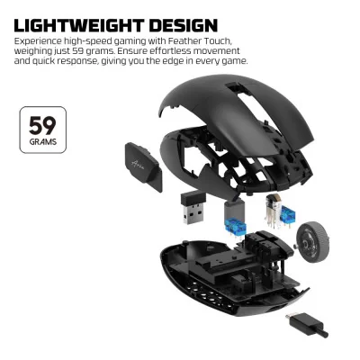 Fantech Miš Wireless Gaming XD7E Aria E crni
