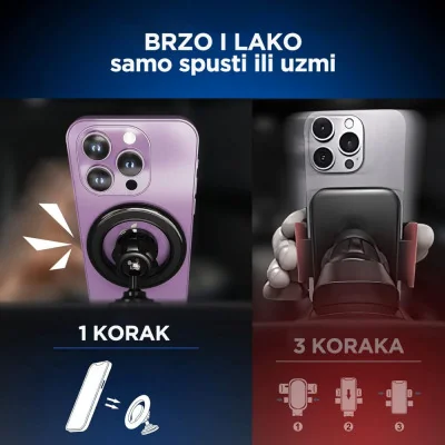 Držač za mobilni telefon Teracell TC-01 2u1 magnetic