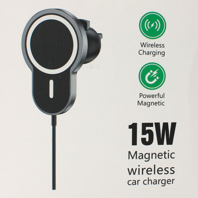 Magsafe Auto punjači Phone magnetic 15W crni