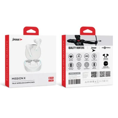 Slušalice bluetooth Superior Mission X ENC bele