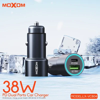 Auto punjač Moxom LX-VC804 PD+QC 38W crni