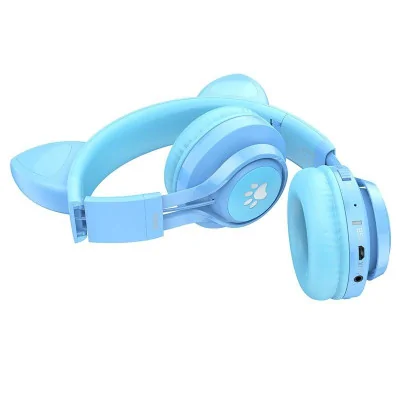 HOCO Bluetooth slušalice W39 Mačije uši, plava