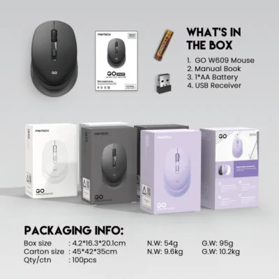 Fantech Wireless miš W609 GO beli