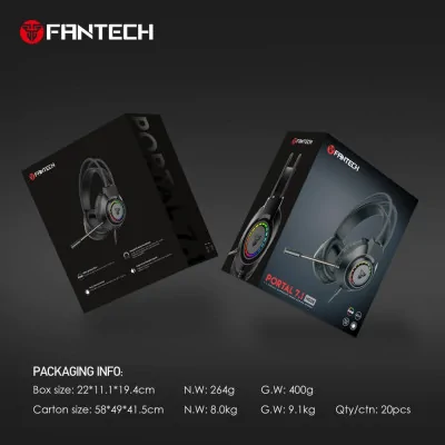 FANTECH SLUSALICE GAMING PORTAl 7.1 crne