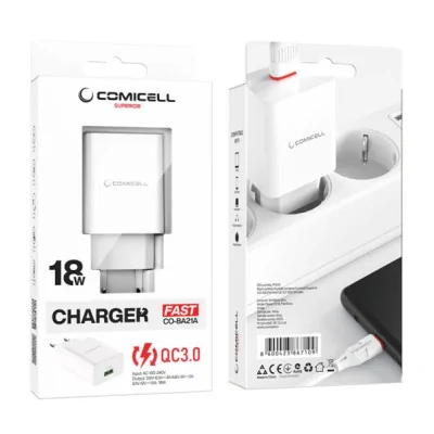 COMICELL Superior Kućni punjač CO-BA21A Fast QC3.0 18W 3A, bela