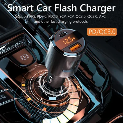 Auto punjač SC01 Super Charger PD 65W/USB 18W