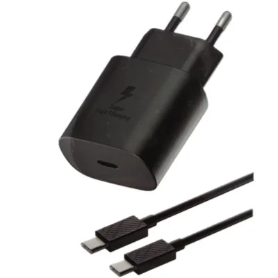 TRANYOO Kućni punjač 25W PD+KABL Type C na Type C 60W CRNI