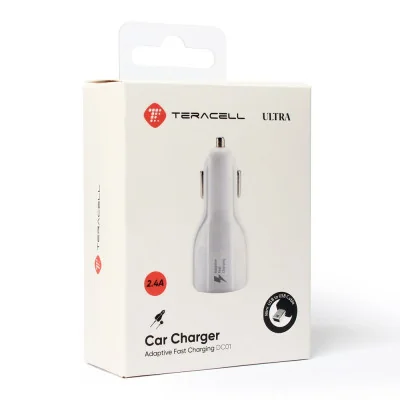 Teracell auto punjač MINI USB 2.4a beli