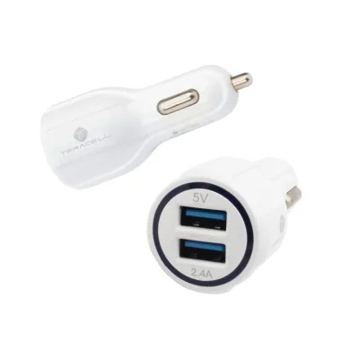 Teracell auto punjač MINI USB 2.4a beli
