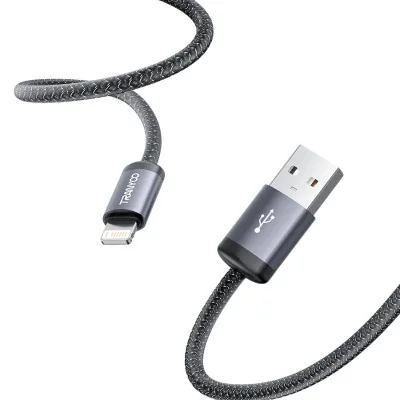 TRANYOO USB Data kabl ojačan metalni USB na Lightning 1m CRNI