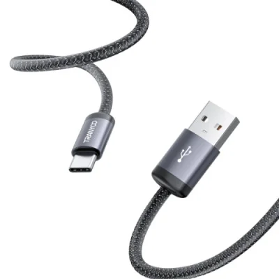 TRANYOO USB Data kabl ojačan metalni USB na Type C 1m CRNI