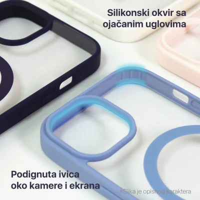 Torbica Magsafe Frame Color za iPhone 15 Pro 6.1 crvena