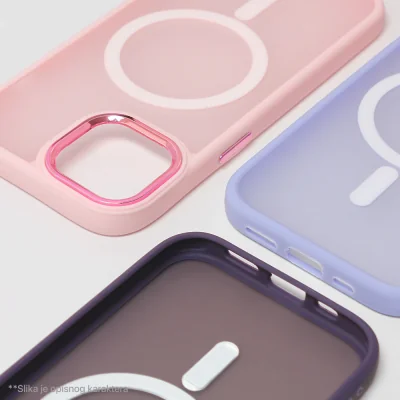 Torbica Magsafe colorful za iPhone 15 Pro 6.1 ljubicasta
