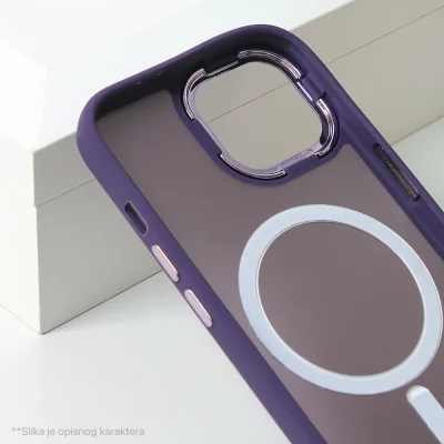 Torbica Magsafe colorful za iPhone 15 Pro 6.1 ljubicasta