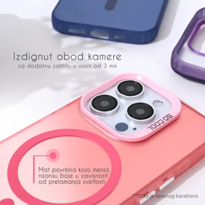 Torbica Magsafe Clear za iPhone 13 6.1 roze