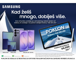 Kad želiš mnogo, dobiješ više Izaberi jedan od Galaxy AI uređaja i dobijaš vredan poklon